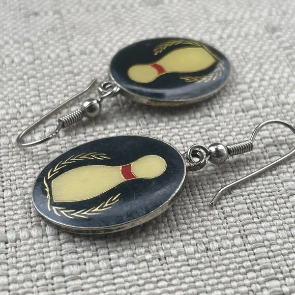 Keepsake Awards Bowling Earring Women Ear Fashion Sport Jewelry Earrings - Picture 4 of 10